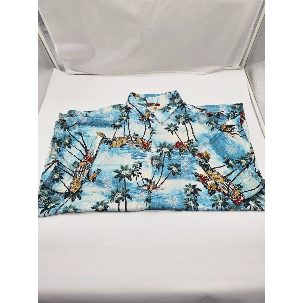 Island Shores Men's Short Sleeve Button Up shirt Hawaiian Tropical Size XXL